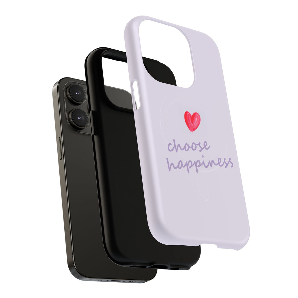 Tough Magnetic Case — "Choose Happiness" Heart Phone Cover