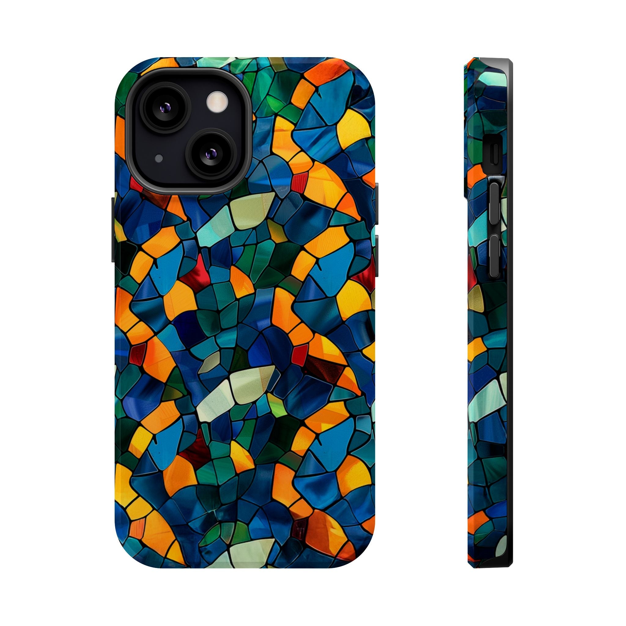 Stained Glass Mosaic Magnetic Impact Phone Case — Durable Protective Cover