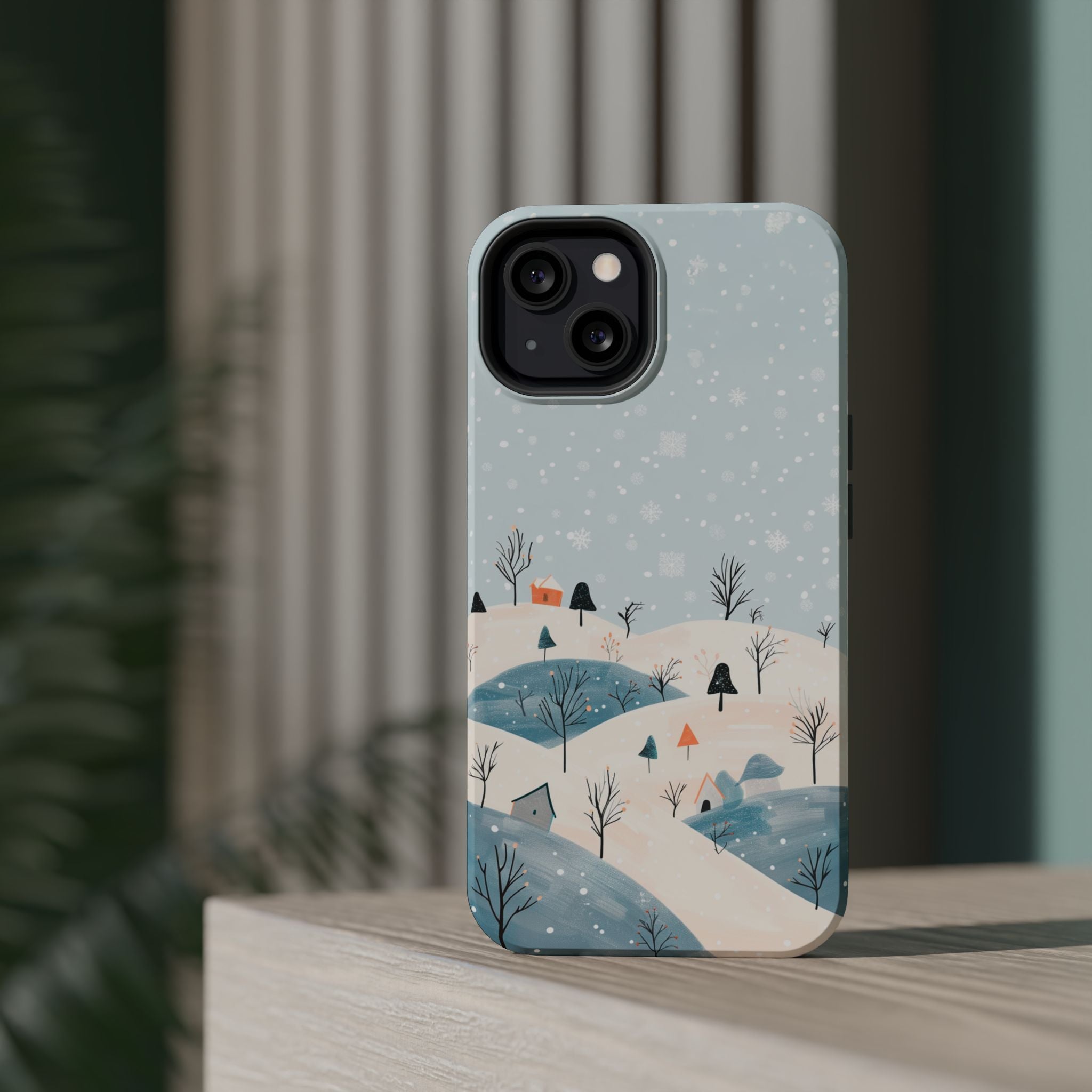 Winter Snowy Hills Magnetic Impact Phone Case — Cute Scenic Landscape iPhone Cover