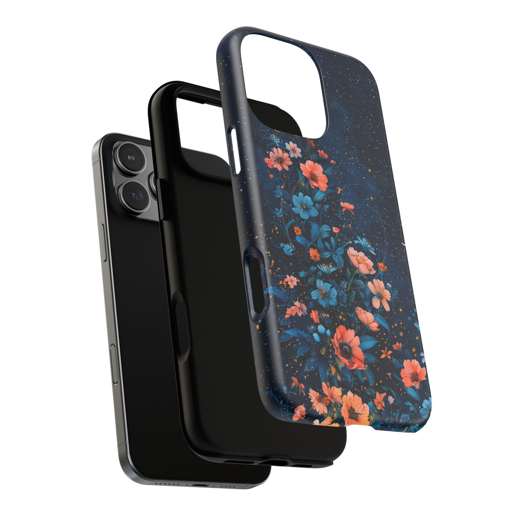 Floral Night Sky Tough Magnetic Phone Case