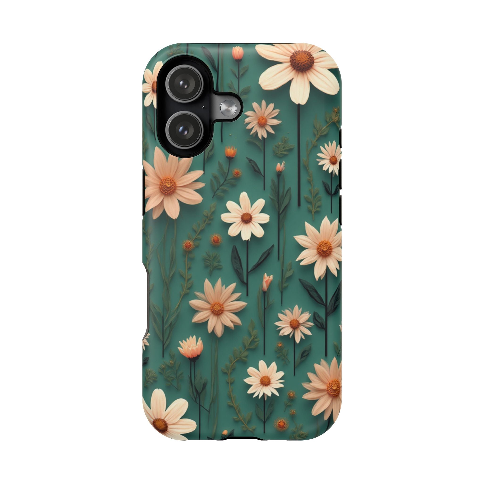 Floral Daisy Magnetic Impact-Resistant Phone Case