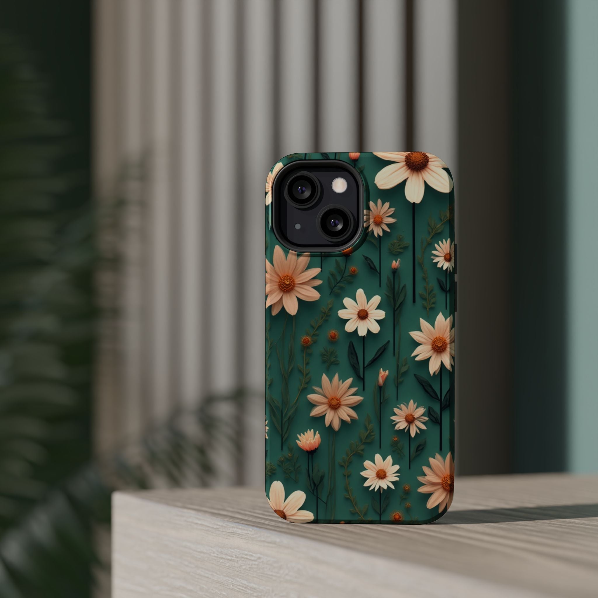 Floral Daisy Magnetic Impact-Resistant Phone Case