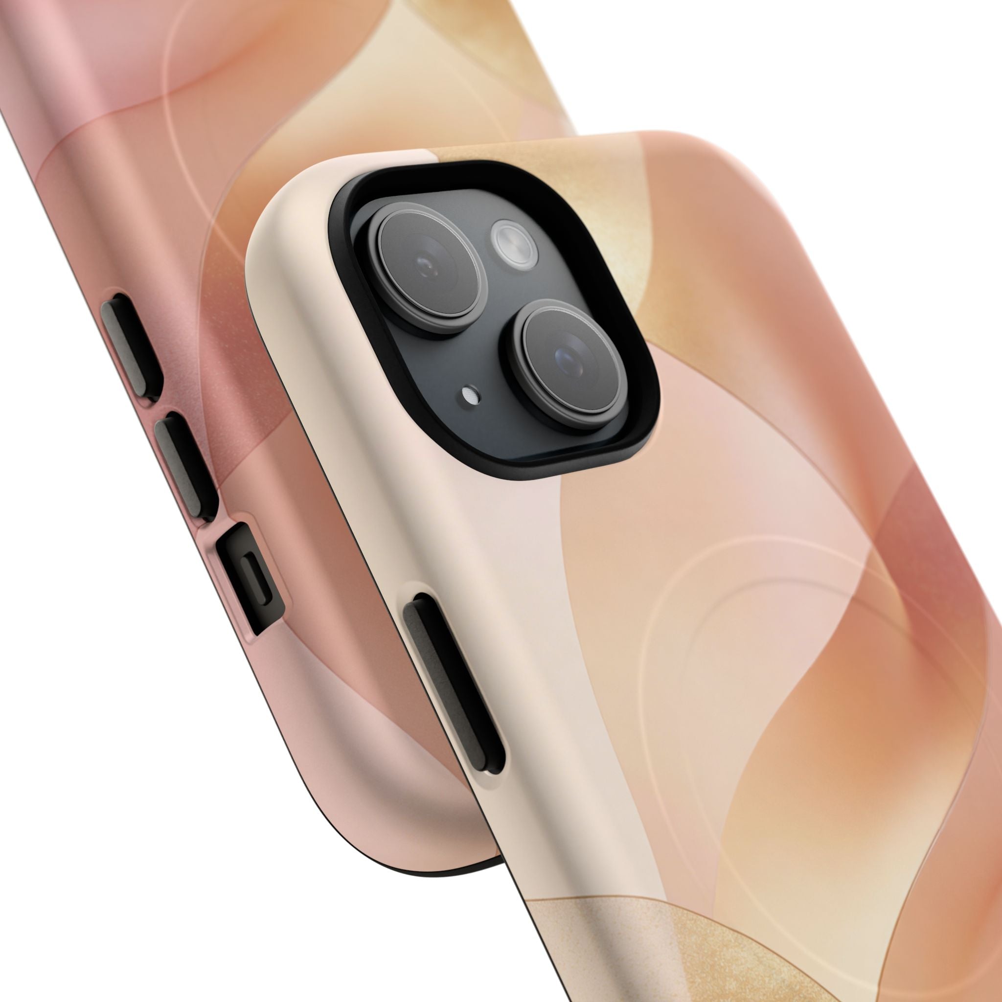 Magnetic Tough Phone Case — Abstract Peach Wave Armor