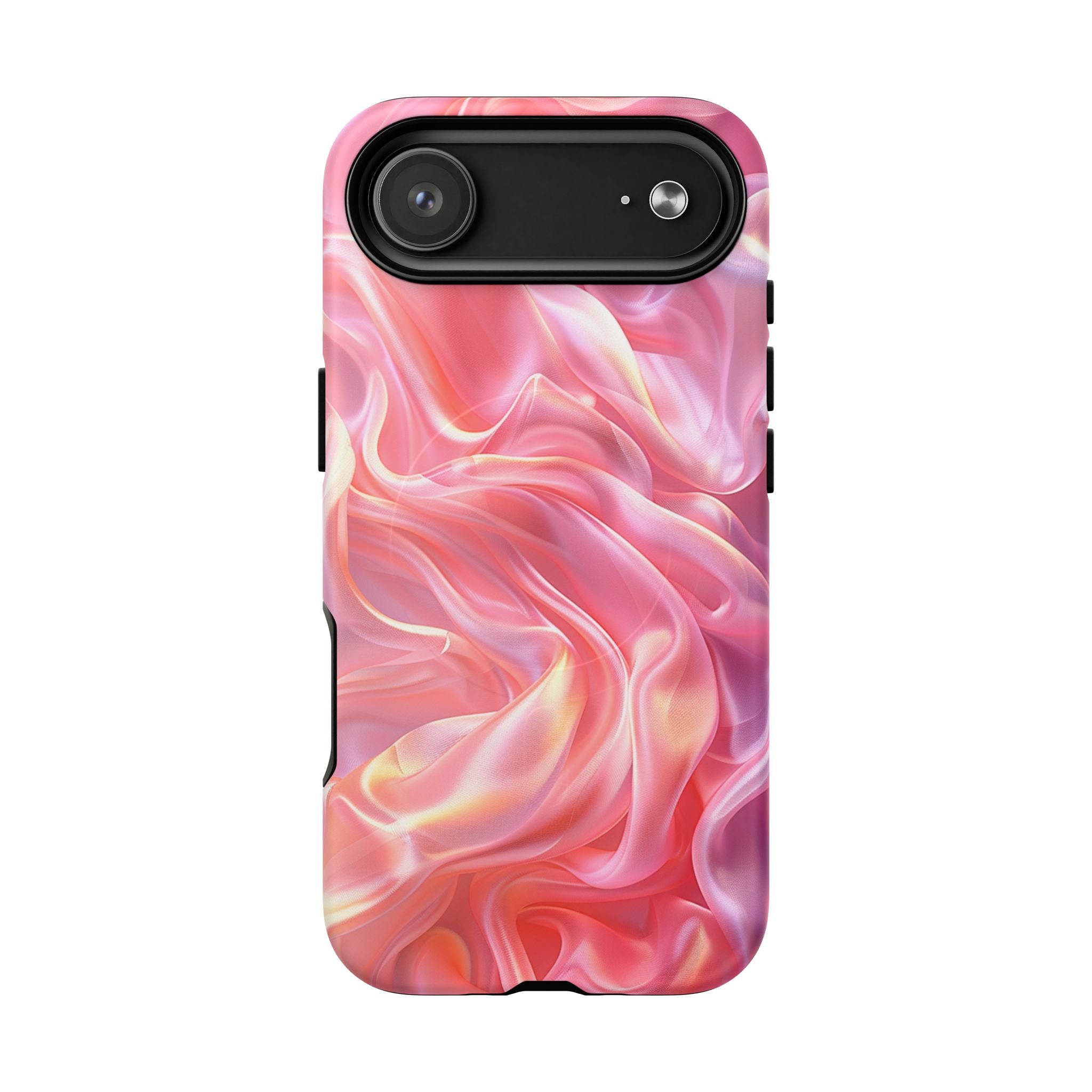 Pink Swirl Tough Magnetic Phone Case — Protective Magnetic iPhone Cover with Iridescent Marble Design