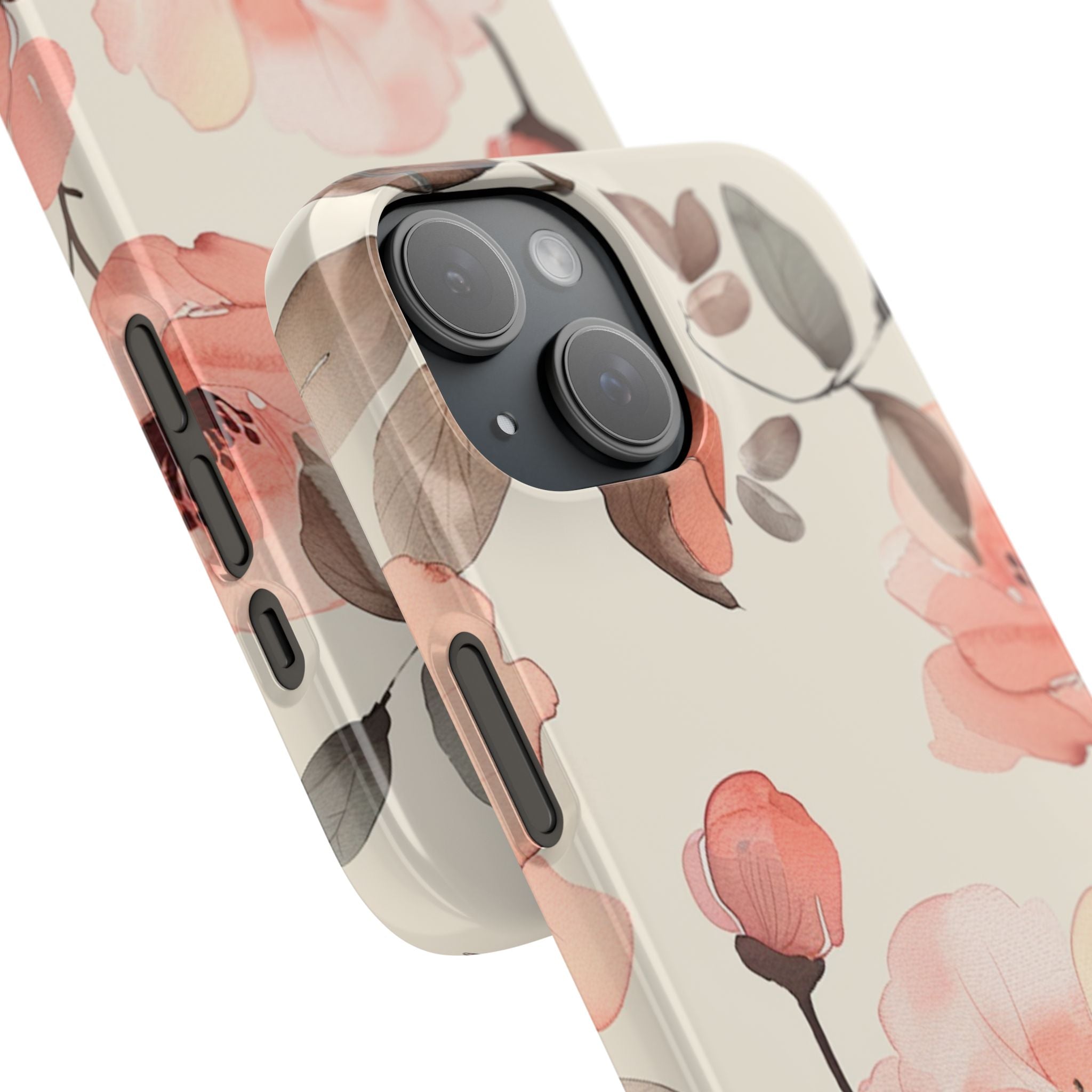 Floral Snap Phone Case — Blush Watercolor Poppies