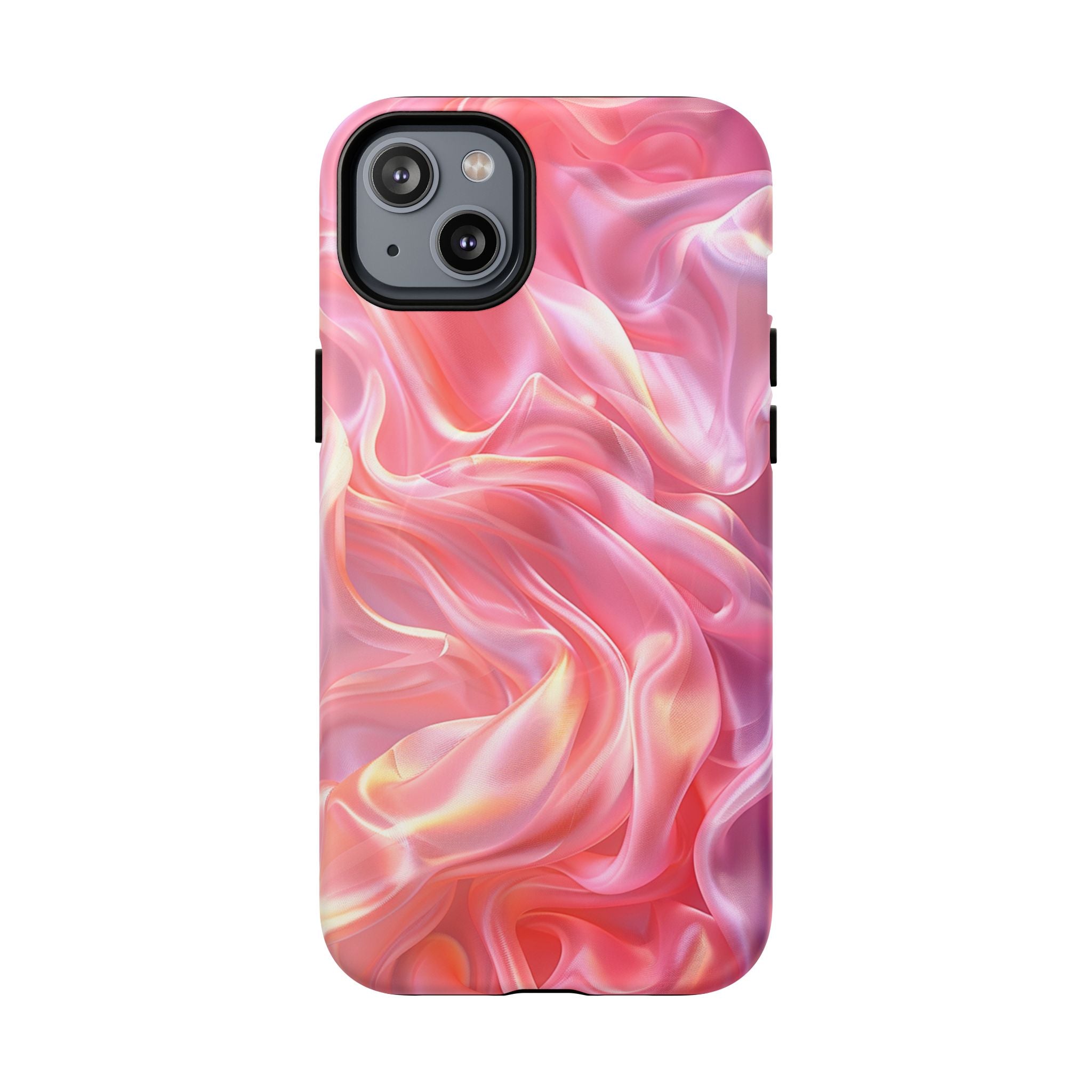 Pink Swirl Tough Magnetic Phone Case — Protective Magnetic iPhone Cover with Iridescent Marble Design