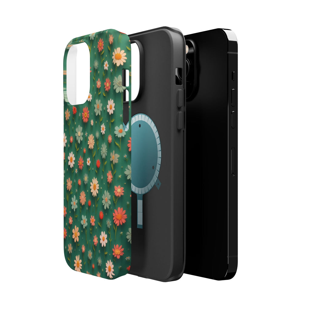 Floral Daisy Magnetic Impact-Resistant Phone Case